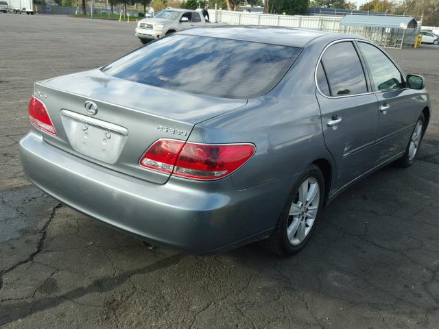 JTHBA30G355107802 - 2005 LEXUS ES 330 GRAY photo 4