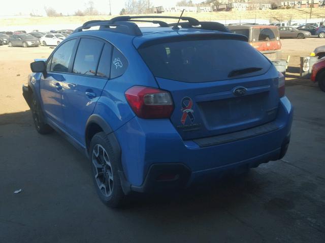 JF2GPABC2G8329416 - 2016 SUBARU CROSSTREK BLUE photo 3