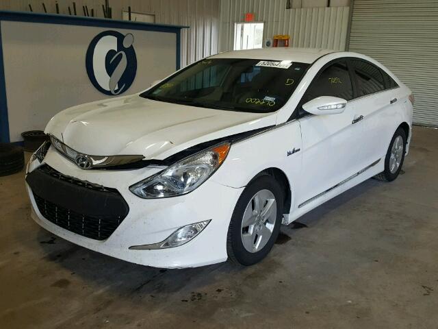 KMHEC4A46BA002270 - 2011 HYUNDAI SONATA HYB WHITE photo 2