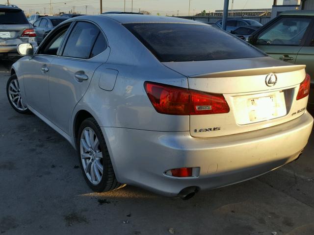 JTHCK262565000694 - 2006 LEXUS IS 250 SILVER photo 3