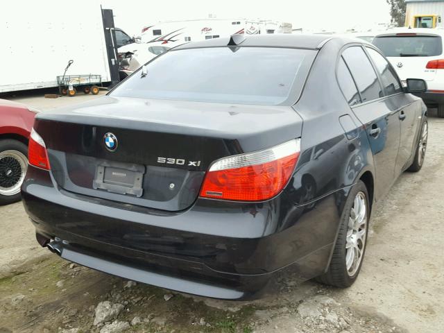 WBANF73567CU23420 - 2007 BMW 530 XI BLACK photo 4