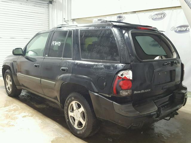 1GNDS13S842431590 - 2004 CHEVROLET TRAILBLAZE BLACK photo 3