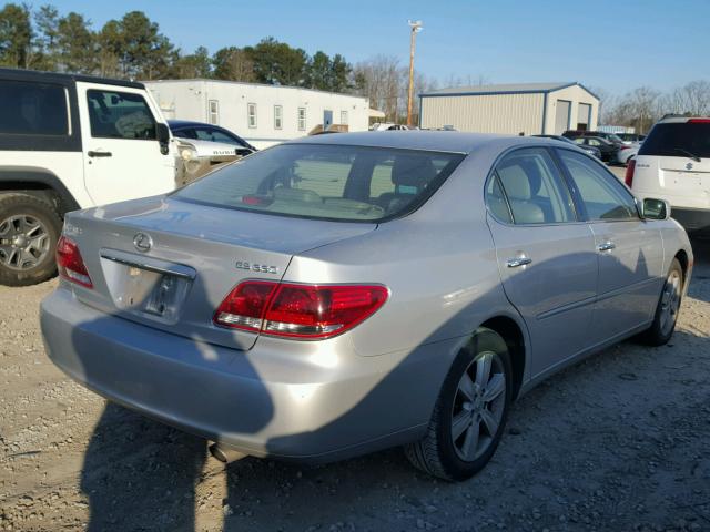 JTHBA30G055073334 - 2005 LEXUS ES 330 SILVER photo 4