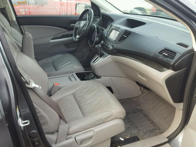 2HKRM4H77CH634031 - 2012 HONDA CR-V EXL GRAY photo 5