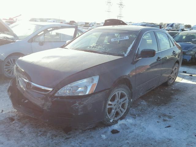 1HGCM56717A211605 - 2007 HONDA ACCORD EX BLACK photo 2