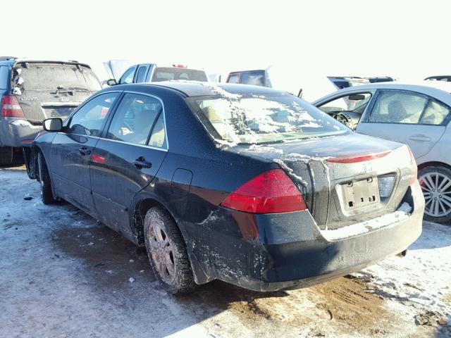 1HGCM56717A211605 - 2007 HONDA ACCORD EX BLACK photo 3