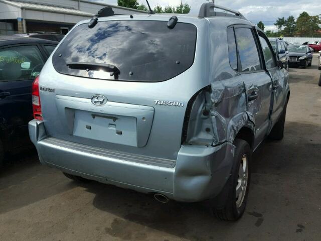 KM8JM12B37U649013 - 2007 HYUNDAI TUCSON GLS BLUE photo 4