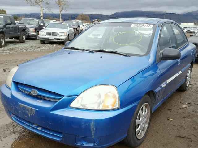 KNADC125146300993 - 2004 KIA RIO BLUE photo 2