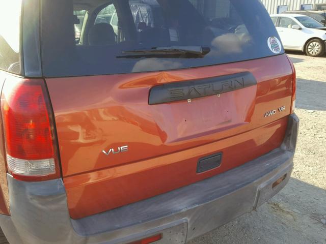 5GZCZ63B73S892175 - 2003 SATURN VUE ORANGE photo 9