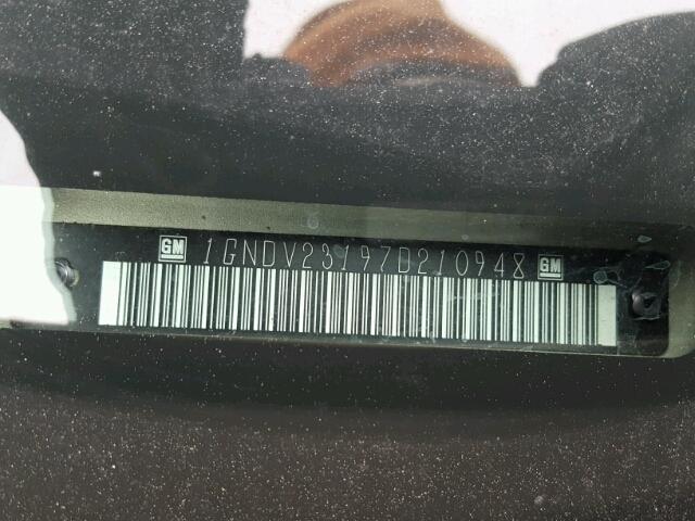 1GNDV23197D210948 - 2007 CHEVROLET UPLANDER L GOLD photo 10