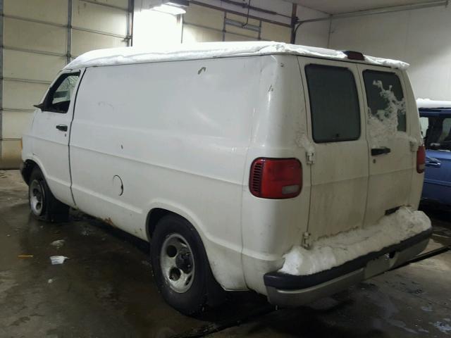 2B7HB11Y42K139296 - 2002 DODGE RAM VAN B1 WHITE photo 3