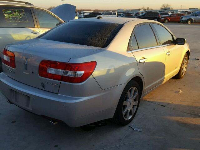 3LNHM26T38R613404 - 2008 LINCOLN MKZ GRAY photo 4