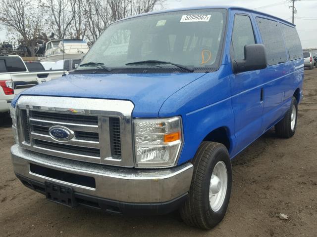 1FBNE3BL4DDA89459 - 2013 FORD ECONOLINE BLUE photo 2