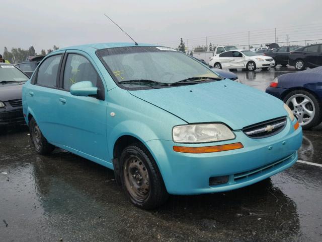 KL1TD52635B309500 - 2005 CHEVROLET AVEO BASE TEAL photo 1