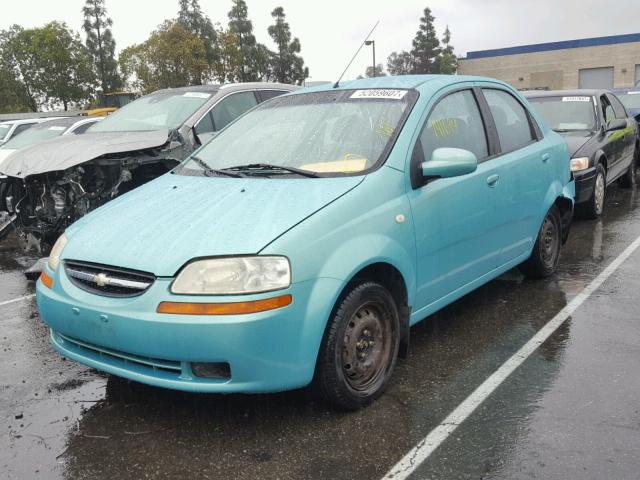 KL1TD52635B309500 - 2005 CHEVROLET AVEO BASE TEAL photo 2