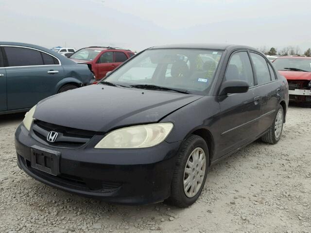 2HGES16584H556469 - 2004 HONDA CIVIC LX BLACK photo 2