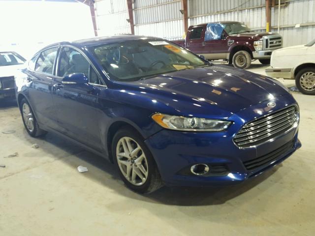 3FA6P0HR2DR153399 - 2013 FORD FUSION SE BLUE photo 1