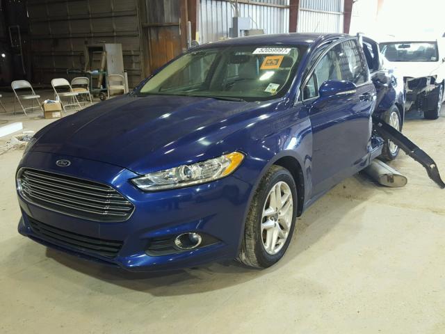 3FA6P0HR2DR153399 - 2013 FORD FUSION SE BLUE photo 2