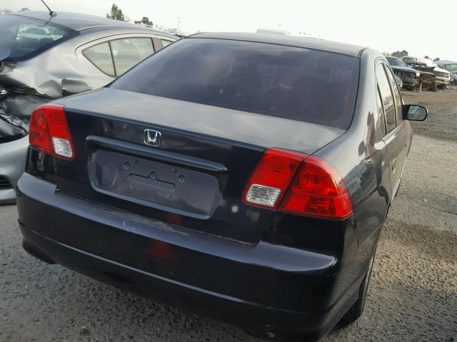 2HGES16355H537264 - 2005 HONDA CIVIC DX V BLACK photo 4