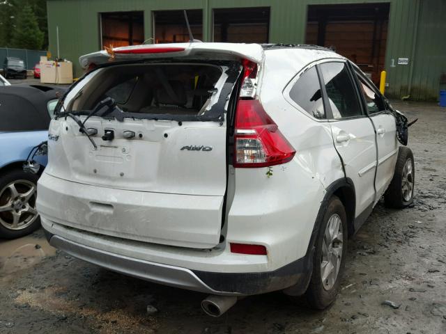 5J6RM4H79FL122796 - 2015 HONDA CR-V EXL WHITE photo 4