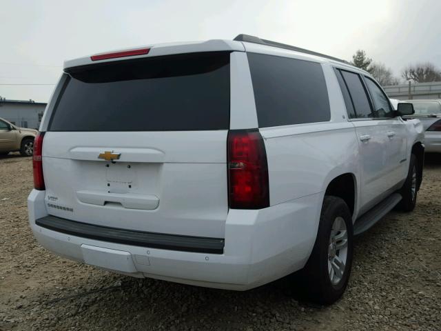 1GNSKJKC8FR587611 - 2015 CHEVROLET SUBURBAN K WHITE photo 4