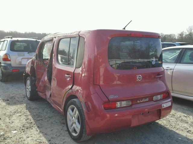 JN8AZ28R89T127975 - 2009 NISSAN CUBE BASE BURGUNDY photo 3