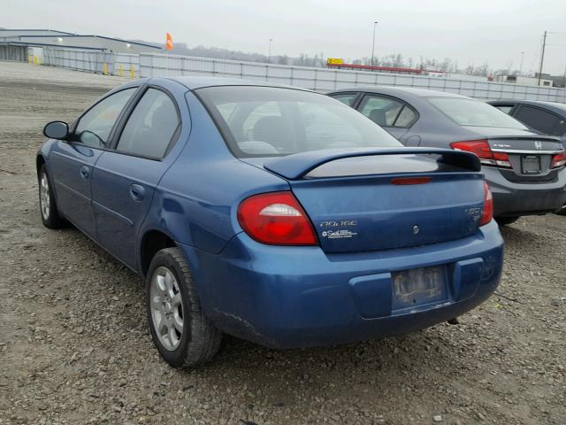 1B3ES56C03D133354 - 2003 DODGE NEON SXT BLUE photo 3