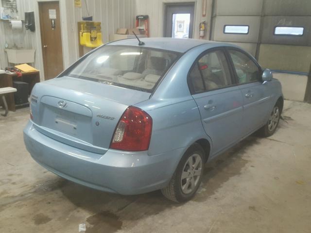 KMHCN46C89U382254 - 2009 HYUNDAI ACCENT GLS TEAL photo 4