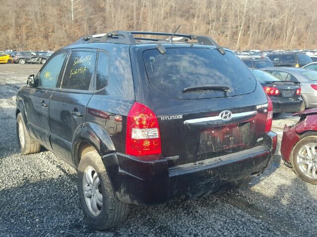 KM8JN72DX7U548486 - 2007 HYUNDAI TUCSON SE BLACK photo 3