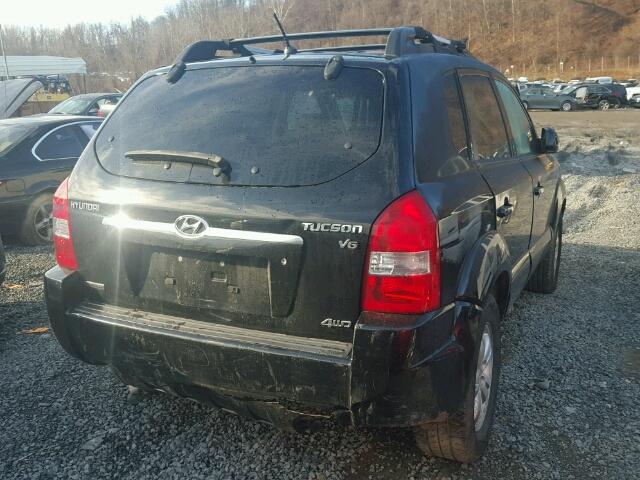 KM8JN72DX7U548486 - 2007 HYUNDAI TUCSON SE BLACK photo 4