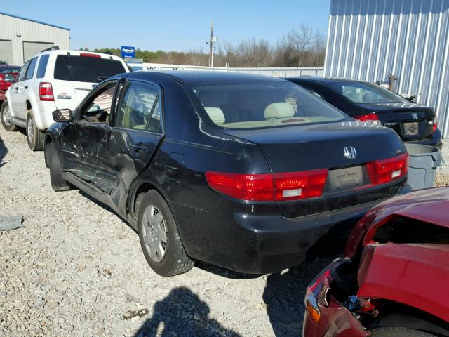 1HGCM56495A130208 - 2005 HONDA ACCORD LX BLACK photo 3