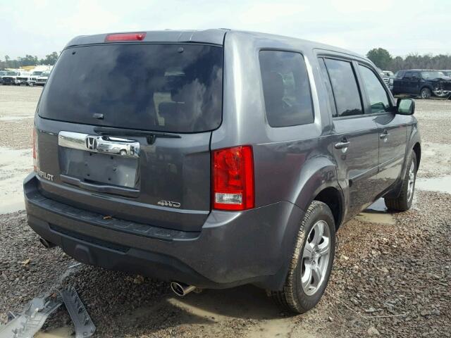 5FNYF4H70DB007113 - 2013 HONDA PILOT EXLN GRAY photo 4