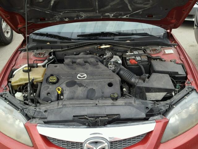 1YVHP80D765M54395 - 2006 MAZDA 6 S RED photo 7