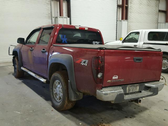 1GCDT136X68151680 - 2006 CHEVROLET COLORADO BURGUNDY photo 3