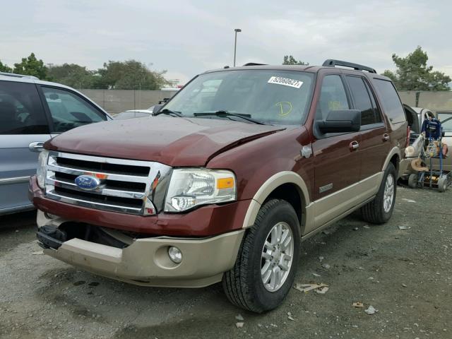 1FMFU17508LA47721 - 2008 FORD EXPEDITION BURGUNDY photo 2