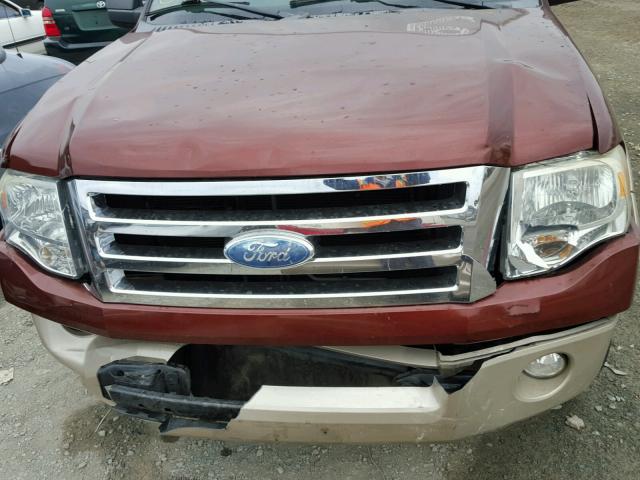 1FMFU17508LA47721 - 2008 FORD EXPEDITION BURGUNDY photo 9