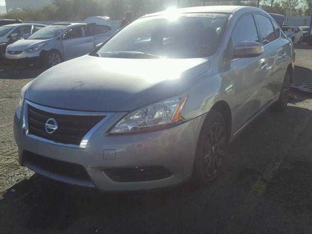 3N1AB7AP8DL713548 - 2013 NISSAN SENTRA S SILVER photo 2