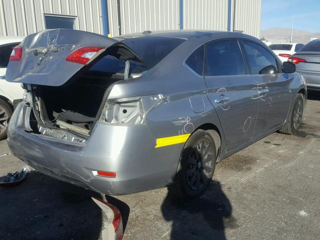 3N1AB7AP8DL713548 - 2013 NISSAN SENTRA S SILVER photo 4