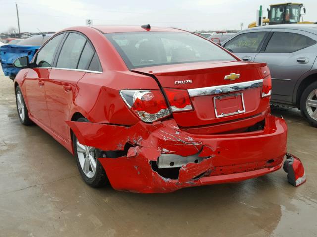 1G1PE5SB1D7233869 - 2013 CHEVROLET CRUZE LT RED photo 3