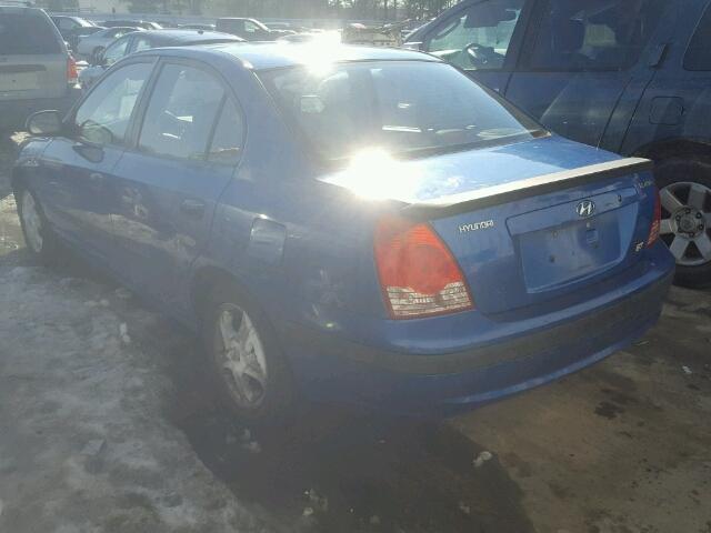 KMHDN46D75U960268 - 2005 HYUNDAI ELANTRA GL BLUE photo 3