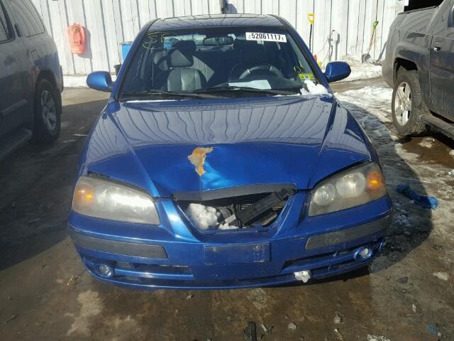 KMHDN46D75U960268 - 2005 HYUNDAI ELANTRA GL BLUE photo 9