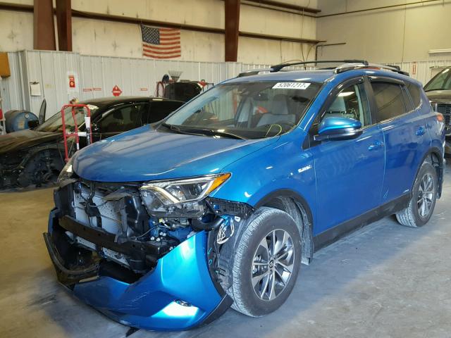 JTMRJREV7HD079250 - 2017 TOYOTA RAV4 HV LE BLUE photo 2