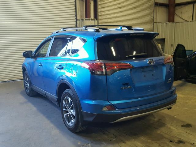 JTMRJREV7HD079250 - 2017 TOYOTA RAV4 HV LE BLUE photo 3