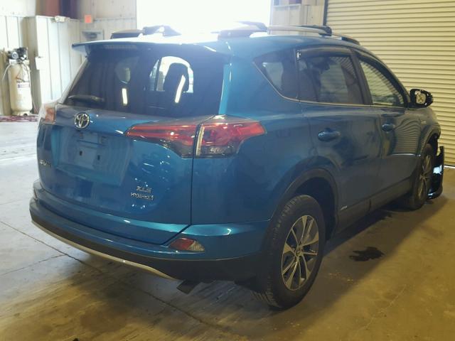 JTMRJREV7HD079250 - 2017 TOYOTA RAV4 HV LE BLUE photo 4