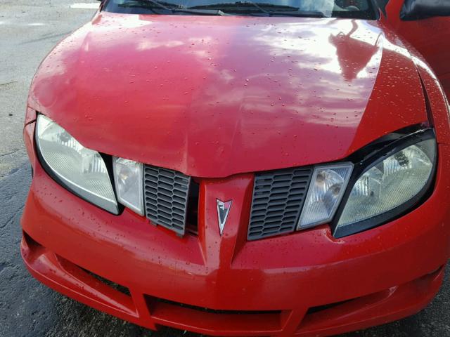 3G2JB12F75S107797 - 2005 PONTIAC SUNFIRE RED photo 7