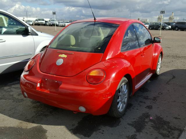 3VWCK31C75M413214 - 2005 VOLKSWAGEN NEW BEETLE RED photo 4