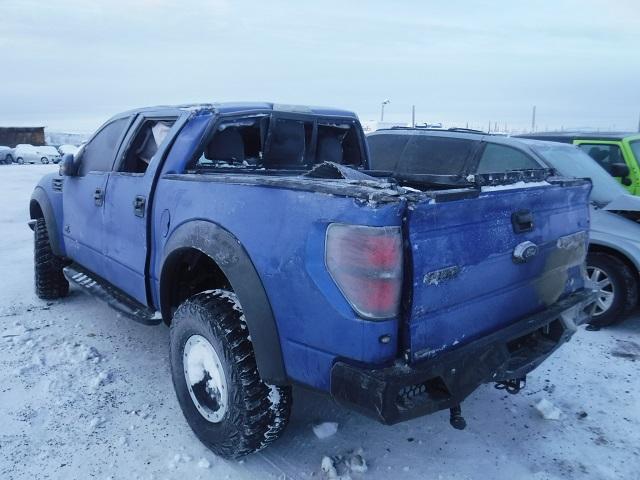 1FTFW1R62DFD31915 - 2013 FORD F150 SVT R BLUE photo 3