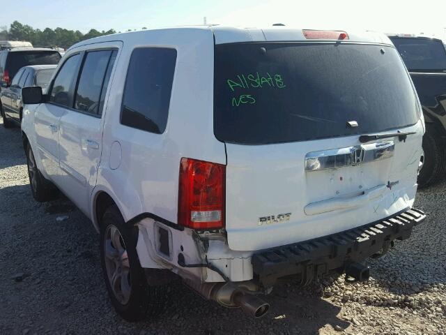 5FNYF3H50EB027680 - 2014 HONDA PILOT EXL WHITE photo 3