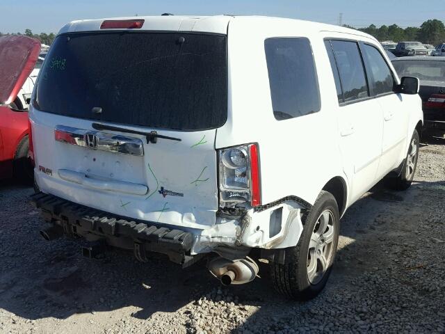 5FNYF3H50EB027680 - 2014 HONDA PILOT EXL WHITE photo 4