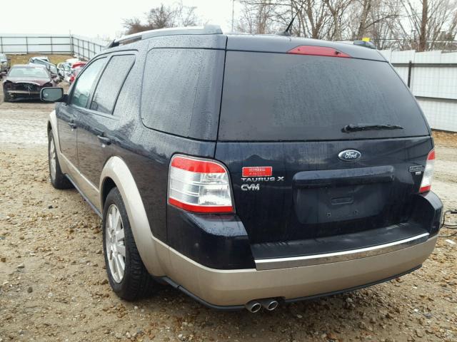 1FMDK08W98GA42833 - 2008 FORD TAURUS X E BLACK photo 3